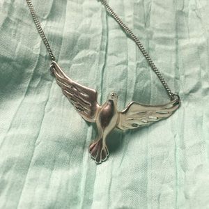 Fossil Sterling Silver Dove Necklace